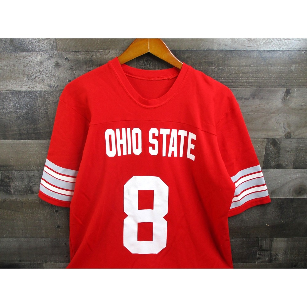 Vintage Ohio State Buckeyes Jersey Mens Large Red Medalist Industries Clarkson 8
